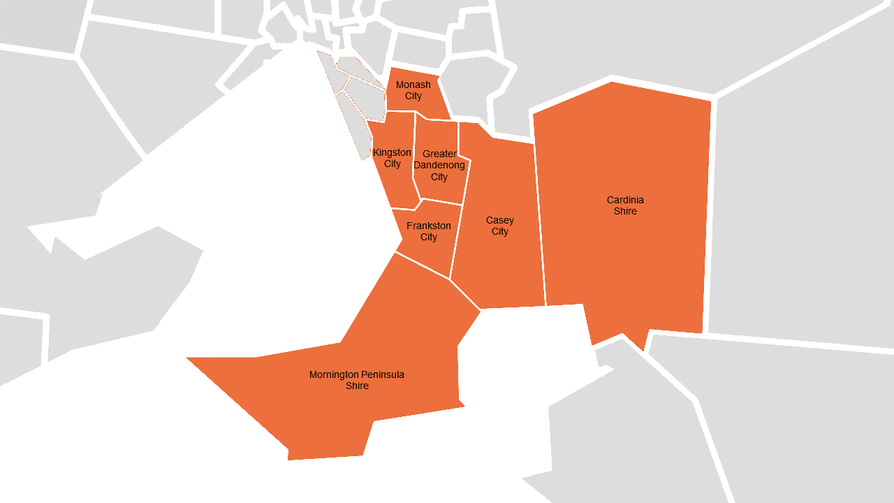 Ablaze Local Service Area Map